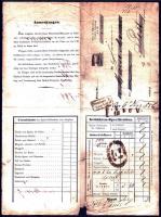 1856 Kaiser Ferdinands-Nordbahn vasúti fuvarlevél