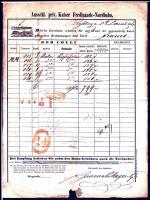 1856 Kaiser Ferdinands-Nordbahn vasúti fuvarlevél