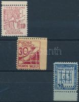 1919 3 db Vörös segély bélyeg 10-30-50 RR!