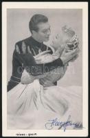 Havas Ferenc (1935-2007) táncművész aláírásai őt ábrázoló fotólapokon, összesen 3 db