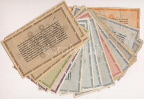 1946. 21db-os vegyes adópengő bankjegy tétel, közte több fordított címeres is T:I--IV