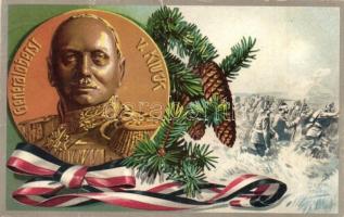 3 db RÉGI képeslap; von Kluck litholap, cseh katona fotó, Albert of Saxony gyászlap / 3 pre-1945 pos...