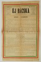 1905 Zombor, Az Új Bácska politikai közlöny II. évfolyamának 38. száma, ragasztott