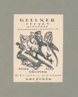 Sarka jelzéssel:  Ex libris Kellner István. grafikák. Klisé 14x10 cm paszpartuban