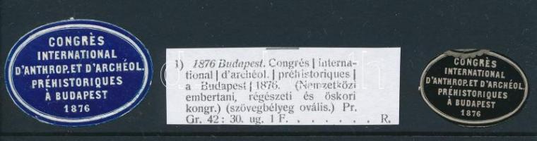 1876 Nemzetközi Őskori Kongresszus 2 klf pecsétbélyeg (R!)