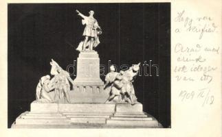 Arad, Kossuth szobor / statue (ragasztónyomok / glue marks)