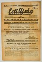 1941 Bp., Az Esti Újság VI. évfolyamának 85. száma, benne a visszafoglalt területekről szóló hírekkel