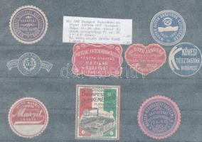 1907 Nemzetközi Sütőipari kiállítás 9 db pecsétbélyeg (R!)