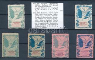 1907 I. Munkásjóléti kiállítás 11 db bélyeg