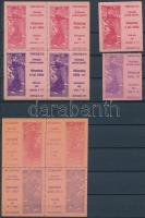 1908 Balassagyarmat és Békéscsaba mezőgazdasági és ipari kiállítás levélzárók + tükörnyomatok