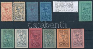 1908 Baromfi gyümölcs stb. vásár Eperjesen 11 db levélzáró