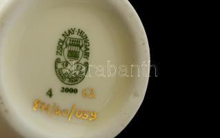 Zsolnay pillangó mintás váza, kézzel festett, jelzett, hibátlan, m:15 cm