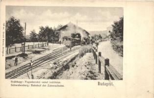 Budapest XII. Svábhegy, Fogaskerekű vasút indóháza, vasútállomás, Divald Károly 156. sz. (EK)