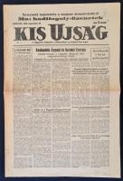 1945 A Kis Újság, a Független Kisgazda-, Földmunkás- és Polgári Párt lapjának augusztus 23-diki száma