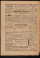 1946 Bp., A Világosság 2. évfolyamának 205. száma a békekonferencia híreivel