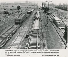 cca 1960-1970 13 db MÁV-tematikájú MTI-fotó, feliratozva, különböző méretben