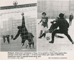 cca 1960-1970 6 db labdarúgással kapcsolatos MTI-fotó, feliratozva, különböző méretben