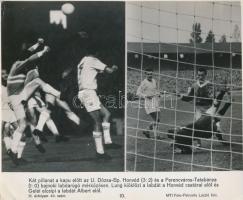 cca 1960-1970 6 db labdarúgással kapcsolatos MTI-fotó, feliratozva, különböző méretben