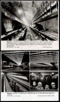 cca 1960-1970 Épül a metró, megújul a kisföldalatti, 11 db MTI-fotó, feliratozva, különböző méretben