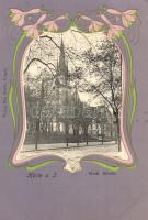 Halle an der Saale, Kath. Kirche / church, Art Nouveau. Verlag Max Scholz