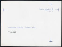 Benkő Imre (1943- ): Hungária Kávéház 1983, hátulján feliratozva, pecséttel jelzett, 18×24 cm