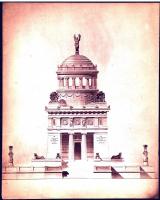 cca 1880 a Deák-mazuóleum részben meg nem valósult látványtervei, fotó, litográfiák, összesen 5 db, különböző méretben