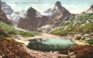 Tátra, Zöld-tó, Cattarino S. utóda Földes Samu kiadása / lake