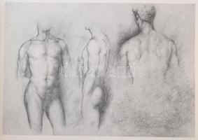 Barcsay Jenő: "Művészeti anatómia", Bp., 1984, Magyar Nemzeti Galéria, 10 lap, 500 példányban adták ki. Kiadói papír mappában, szép állapotban.