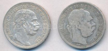 1893-1915KB 1K Ag "Ferenc József" (2x) T:2-3