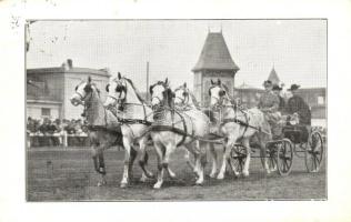 Budapest VII. Lóversenypálya, öt lovas fogat