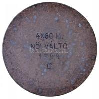 1944. "Magyar Olasz Bank Tisztviselőinek Sportegyesülete 1920 / 4x60 M. Női Váltó 1944. II.&quo...