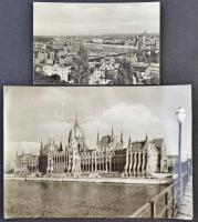 Budapest, Kossuth híd; Képzőművészeti Alap Kiadóvállalat - 2 db modern képeslap, egyik nagy alakú / 2 modern postcards with one big sized