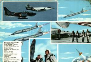 13 db MODERN motívumlap, hajók és repülők (Malév) / 13 modern motive cards, ships and airplanes