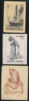 6 db különböző ex libris, közte erotika is