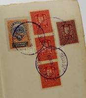 1916 Budapesti Egyesült Lakatos Stb. ipartestület nagyméretű litografált segédlevele. Klösz György n...