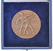 Berán Lajos (1882-1943) 1925. "M. Kir. Testnevelési Főiskola" Br emlékplakett (61mm) T:1- kis ph.
