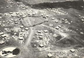 Budapest IV. Káposztásmegyer, Nemzeti Cserkésztábor, Magyar Légiforgalmi Rt. felvétele repülőgépről (kis szakadás / small tear)