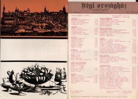 cca 1970-1980 a Régi országház vendéglő étlapja