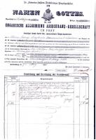 1866 A Pesti Általános Biztosító Társaság kötvénye / Insurance bond