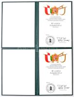 10db modern kitüntetés adományozói levél; "Árvízvédelemért Szolgálati Jel", "Tiszthel...