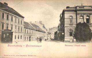Szombathely, Steinamanger; Berzsenyi Dániel utca, villamos. Knebel fényképész