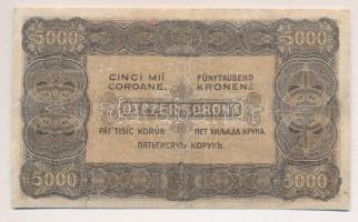 1923. 5000K T.W. jelöléssel, nyomdahely jelölés nélkül "40 FILLÉR NEGYVEN FILLÉR" felülbél...