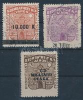 3 klf Szombathely városi illetékbélyeg