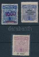 3 klf Szombathely városi illetékbélyeg