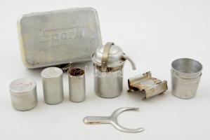 Sport Presso retró kávéfőzőkészlet(Fémfeldolgozó Szeged), hiányos, 14x9x6 cm