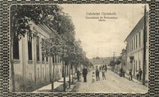 Gyönk, Gimnázium és református iskola, kiadja Engel József, Art Nouveau