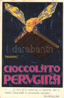 Cioccolato Perugina / Italian chocolate advertisement, Mussolini's quote s: F. Seneca (EK)