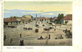 Tata, Totis; Fő tér, piac (EK)