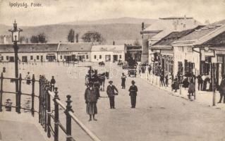 Ipolyság, Sahy; Fő tér, üzletek / main square, shops (ázott sarkak / wet corners)