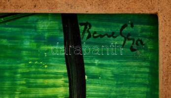 Bene jelzéssel: Kompozíció. Olaj, papír-karton, keretben, 35×26 cm